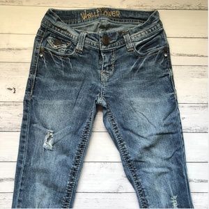 Wallflower Distressed Skinny Jeans